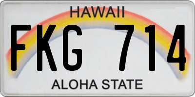 HI license plate FKG714