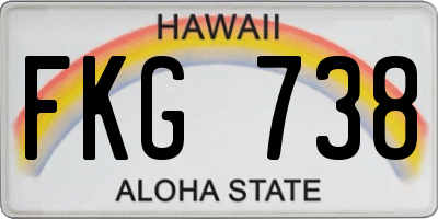 HI license plate FKG738