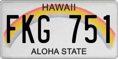 HI license plate FKG751