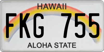 HI license plate FKG755