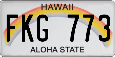 HI license plate FKG773