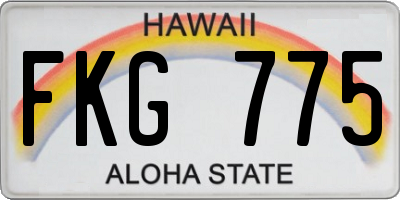 HI license plate FKG775