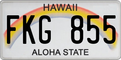 HI license plate FKG855