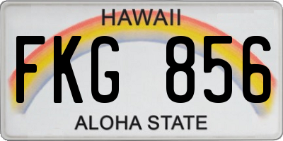 HI license plate FKG856