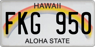 HI license plate FKG950