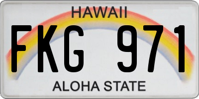 HI license plate FKG971