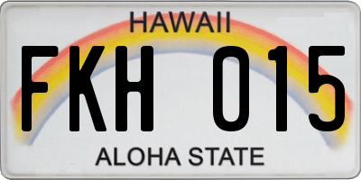 HI license plate FKH015