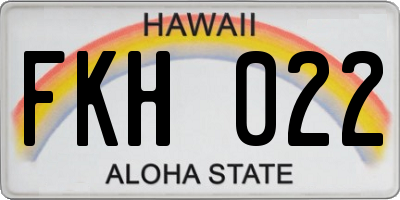 HI license plate FKH022