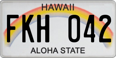 HI license plate FKH042