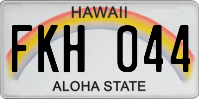 HI license plate FKH044