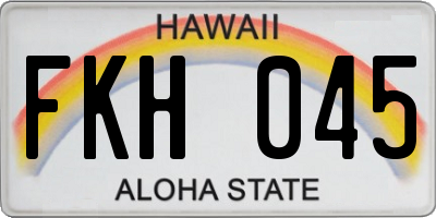 HI license plate FKH045