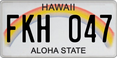 HI license plate FKH047