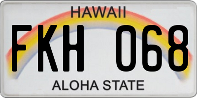 HI license plate FKH068