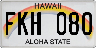 HI license plate FKH080
