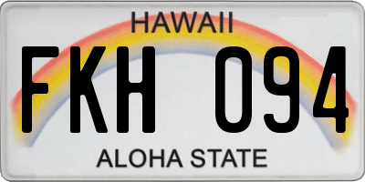 HI license plate FKH094