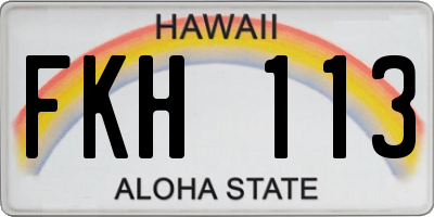 HI license plate FKH113