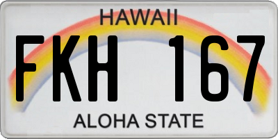 HI license plate FKH167
