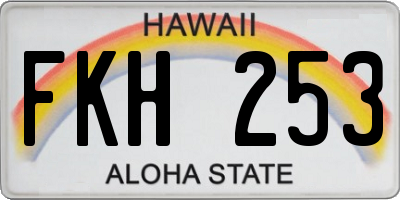 HI license plate FKH253