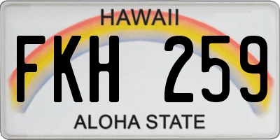 HI license plate FKH259