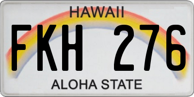 HI license plate FKH276