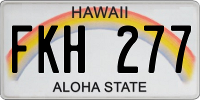 HI license plate FKH277