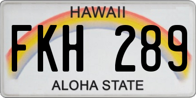 HI license plate FKH289