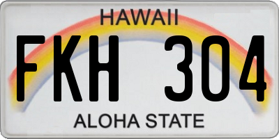 HI license plate FKH304