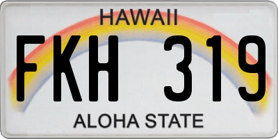 HI license plate FKH319