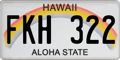 HI license plate FKH322