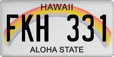 HI license plate FKH331
