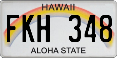 HI license plate FKH348