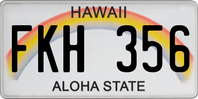 HI license plate FKH356