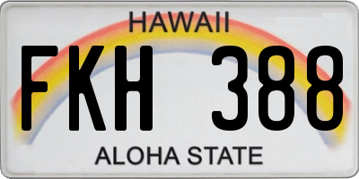 HI license plate FKH388