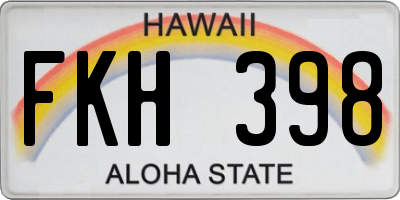 HI license plate FKH398