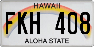 HI license plate FKH408