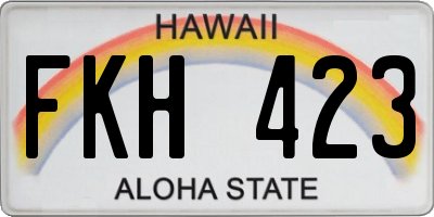 HI license plate FKH423