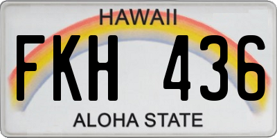 HI license plate FKH436