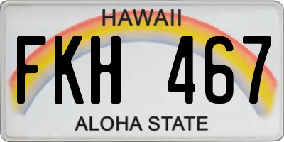 HI license plate FKH467