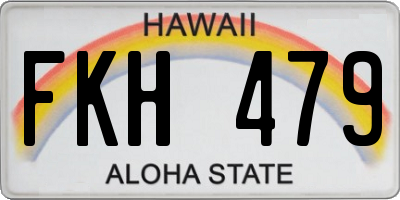 HI license plate FKH479