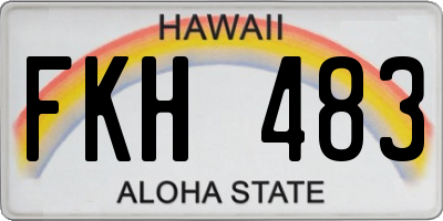 HI license plate FKH483