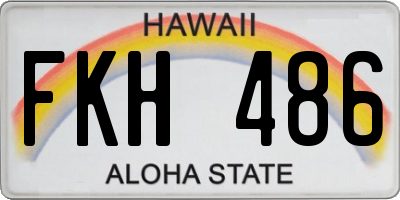 HI license plate FKH486