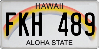 HI license plate FKH489