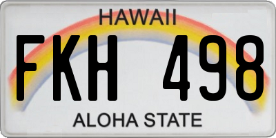 HI license plate FKH498