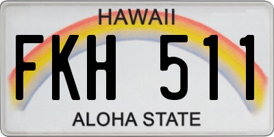 HI license plate FKH511