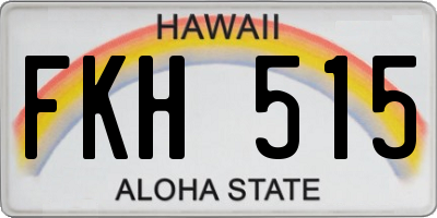 HI license plate FKH515
