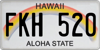 HI license plate FKH520