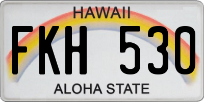 HI license plate FKH530
