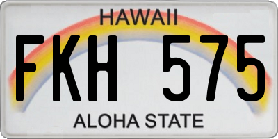 HI license plate FKH575