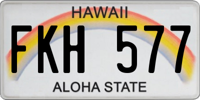 HI license plate FKH577