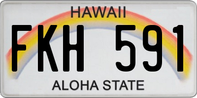 HI license plate FKH591